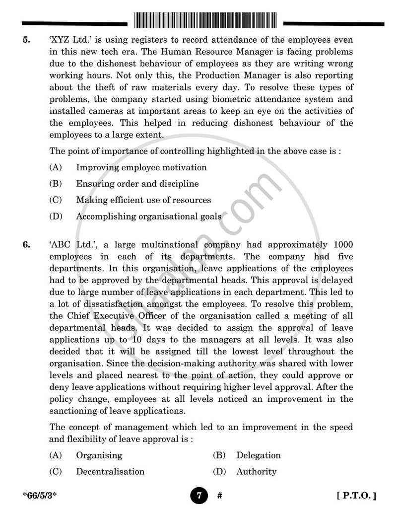 Business Studies 2024-2025 - CBSE 12th - Class 12 - CBSE (Central Board of Secondary Education) question paper with PDF download