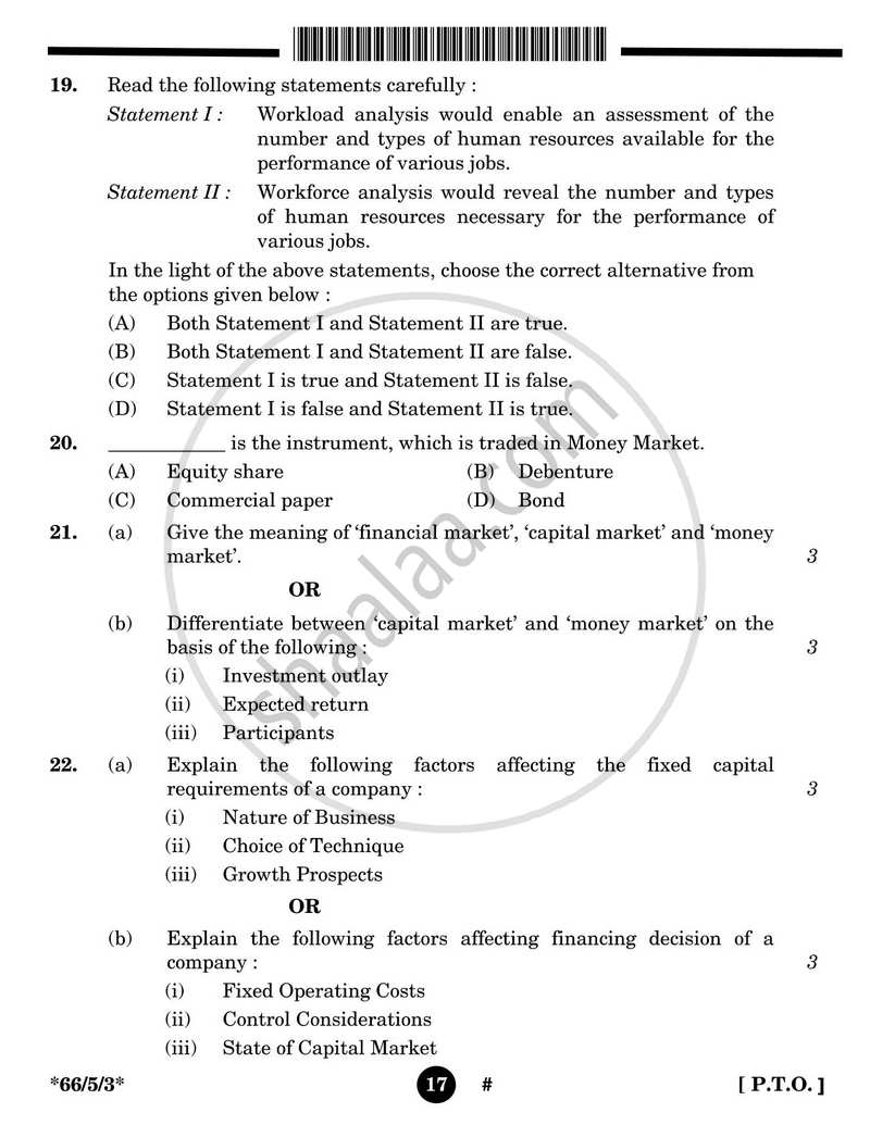 Business Studies 2024-2025 - CBSE 12th - Class 12 - CBSE (Central Board of Secondary Education) question paper with PDF download