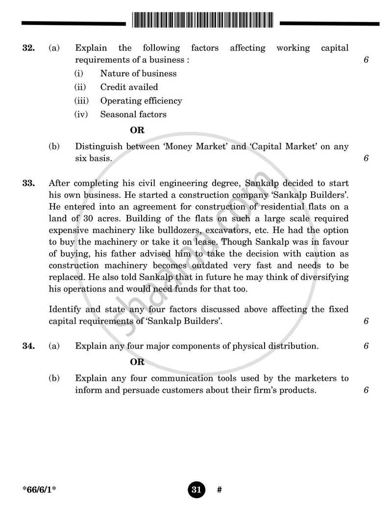 Business Studies 2024-2025 - CBSE 12th - Class 12 - CBSE (Central Board of Secondary Education) question paper with PDF download