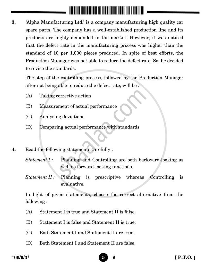 Business Studies 2024-2025 - CBSE 12th - Class 12 - CBSE (Central Board of Secondary Education) question paper with PDF download