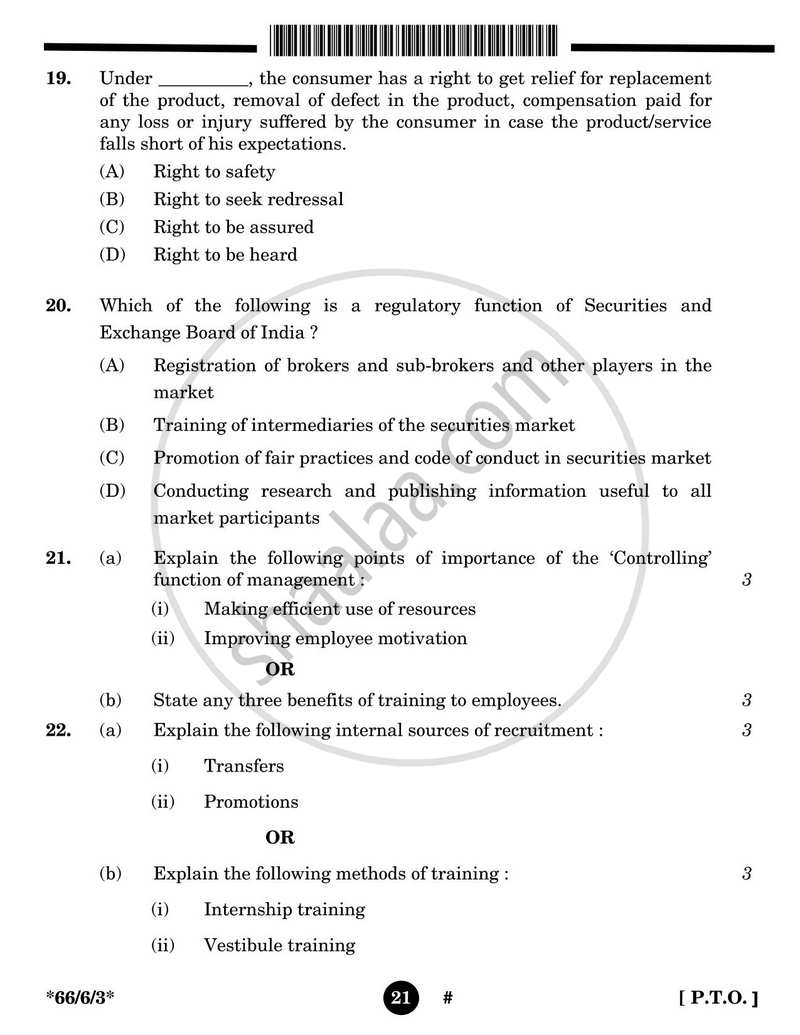 Business Studies 2024-2025 - CBSE 12th - Class 12 - CBSE (Central Board of Secondary Education) question paper with PDF download