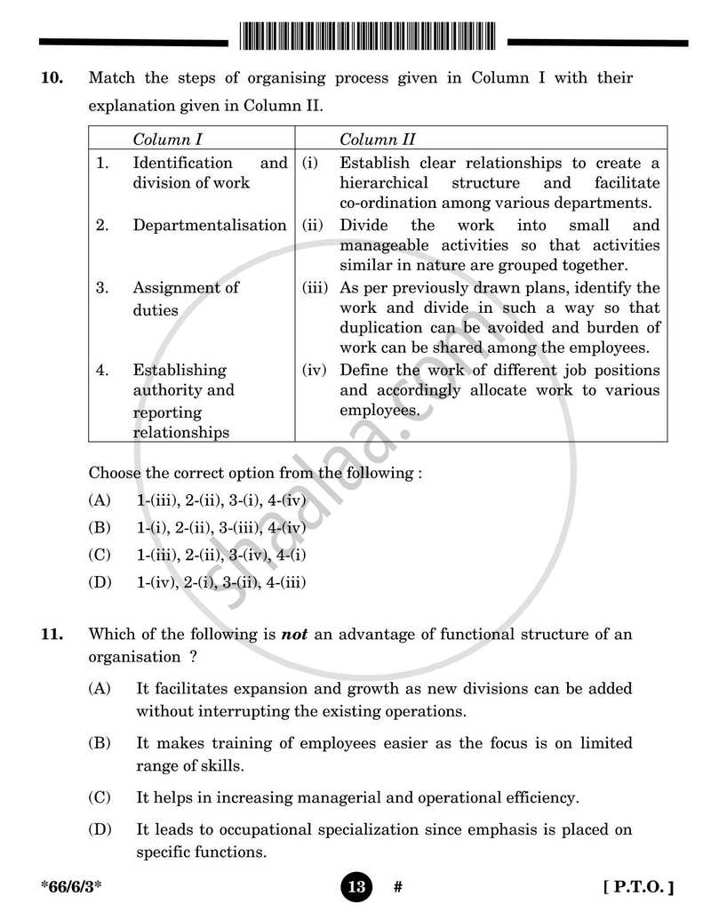 Business Studies 2024-2025 - CBSE 12th - Class 12 - CBSE (Central Board of Secondary Education) question paper with PDF download