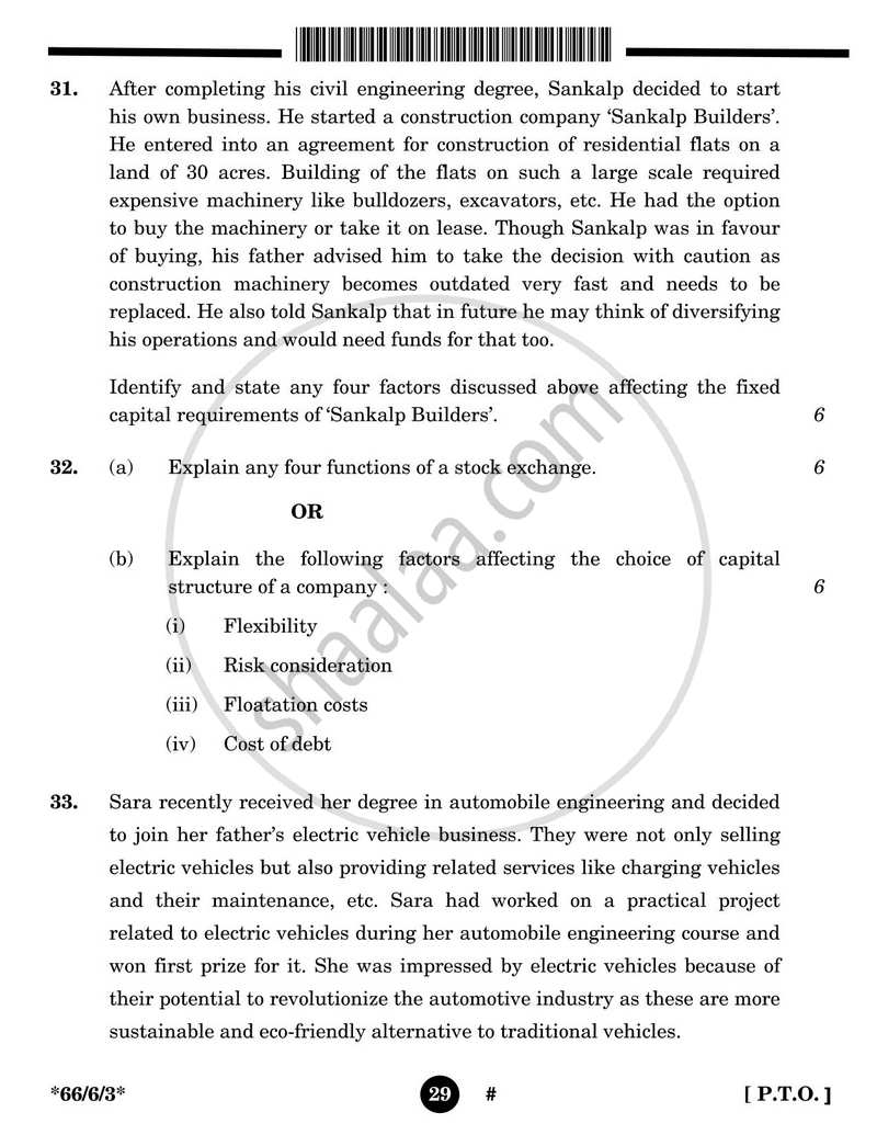 Business Studies 2024-2025 - CBSE 12th - Class 12 - CBSE (Central Board of Secondary Education) question paper with PDF download