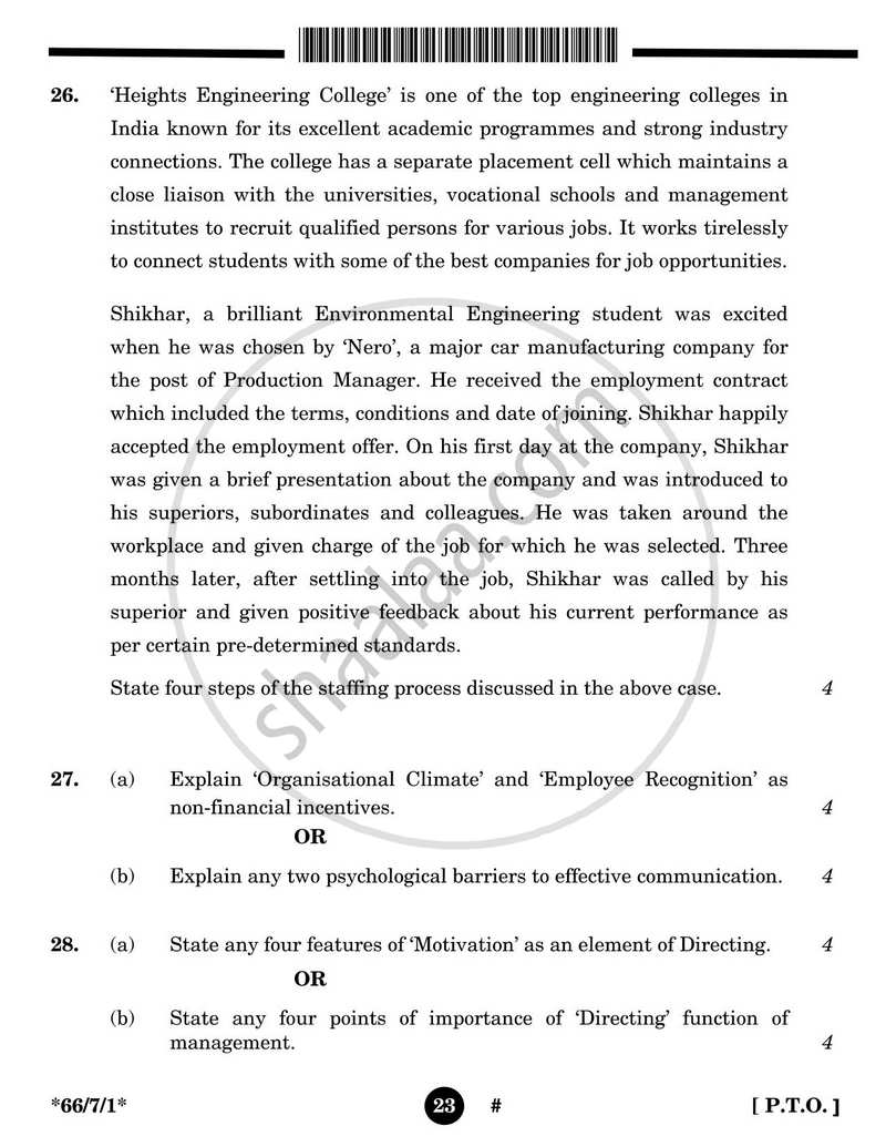 Business Studies 2024-2025 - CBSE 12th - Class 12 - CBSE (Central Board of Secondary Education) question paper with PDF download