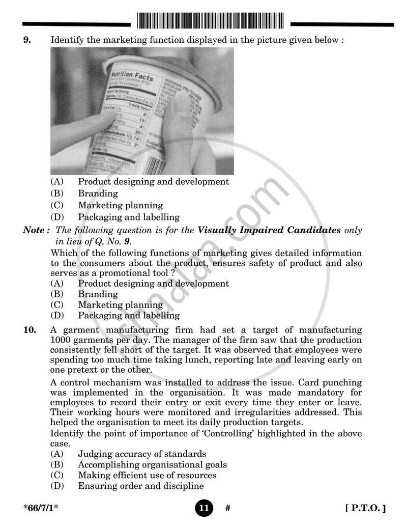 Business Studies 2024-2025 - CBSE 12th - Class 12 - CBSE (Central Board of Secondary Education) question paper with PDF download