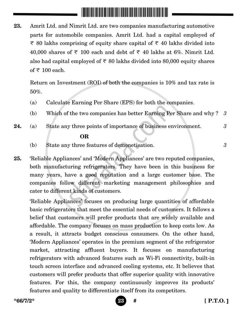 Business Studies 2024-2025 - CBSE 12th - Class 12 - CBSE (Central Board of Secondary Education) question paper with PDF download