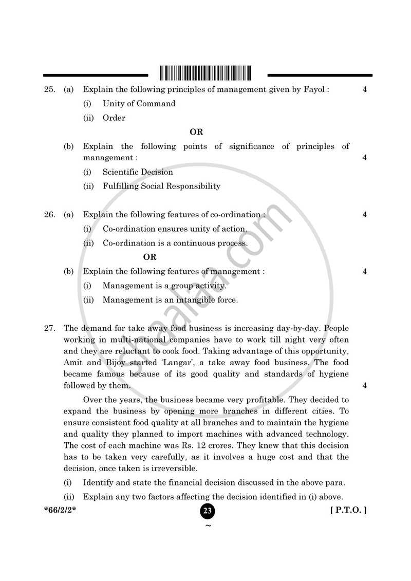 Business Studies 2024-2025 - CBSE 12th - Class 12 - CBSE (Central Board of Secondary Education) question paper with PDF download
