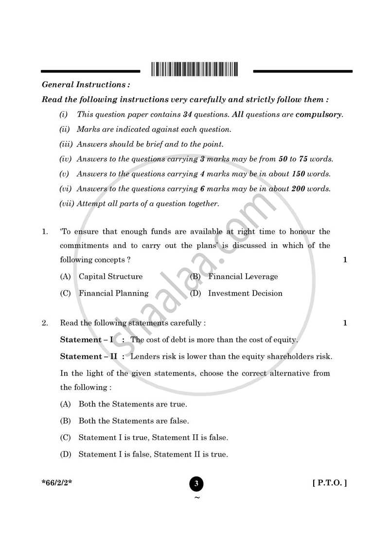Business Studies 2024-2025 - CBSE 12th - Class 12 - CBSE (Central Board of Secondary Education) question paper with PDF download