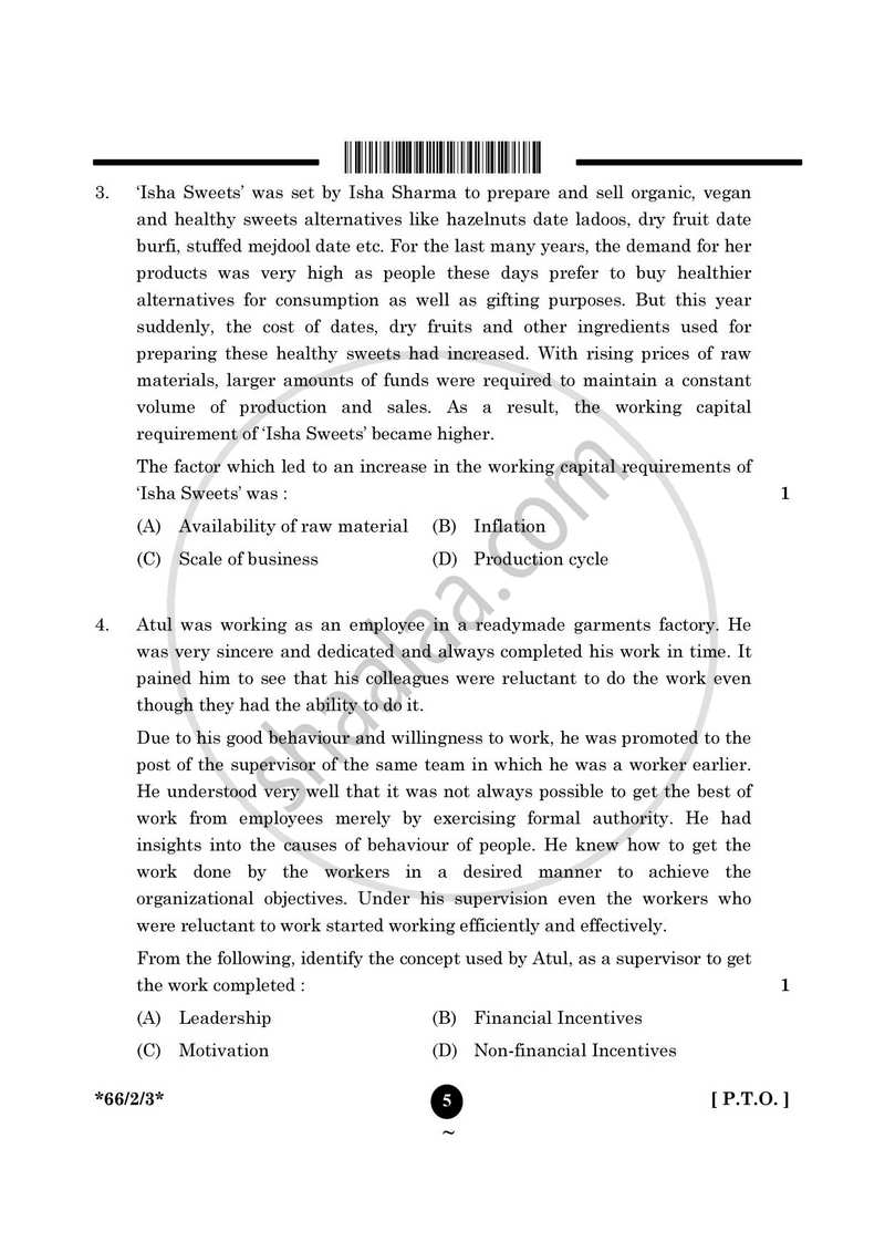 Business Studies 2024-2025 - CBSE 12th - Class 12 - CBSE (Central Board of Secondary Education) question paper with PDF download