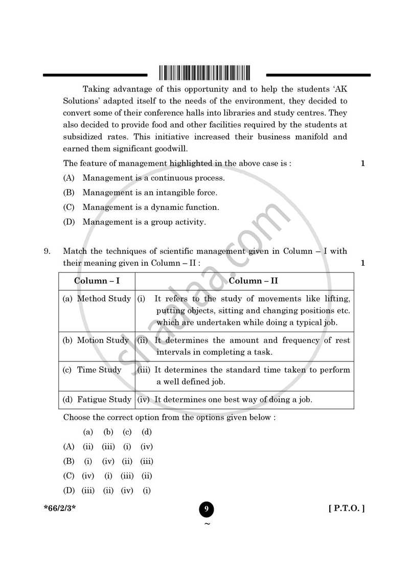 Business Studies 2024-2025 - CBSE 12th - Class 12 - CBSE (Central Board of Secondary Education) question paper with PDF download