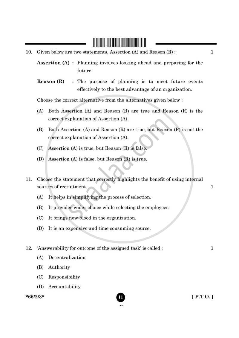 Business Studies 2024-2025 - CBSE 12th - Class 12 - CBSE (Central Board of Secondary Education) question paper with PDF download