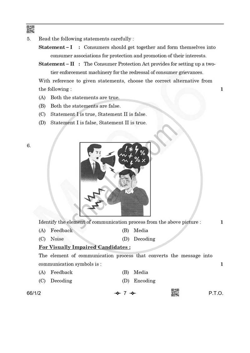 Business Studies 2025-2026 - CBSE 12th - Class 12 - CBSE (Central Board of Secondary Education) question paper with PDF download