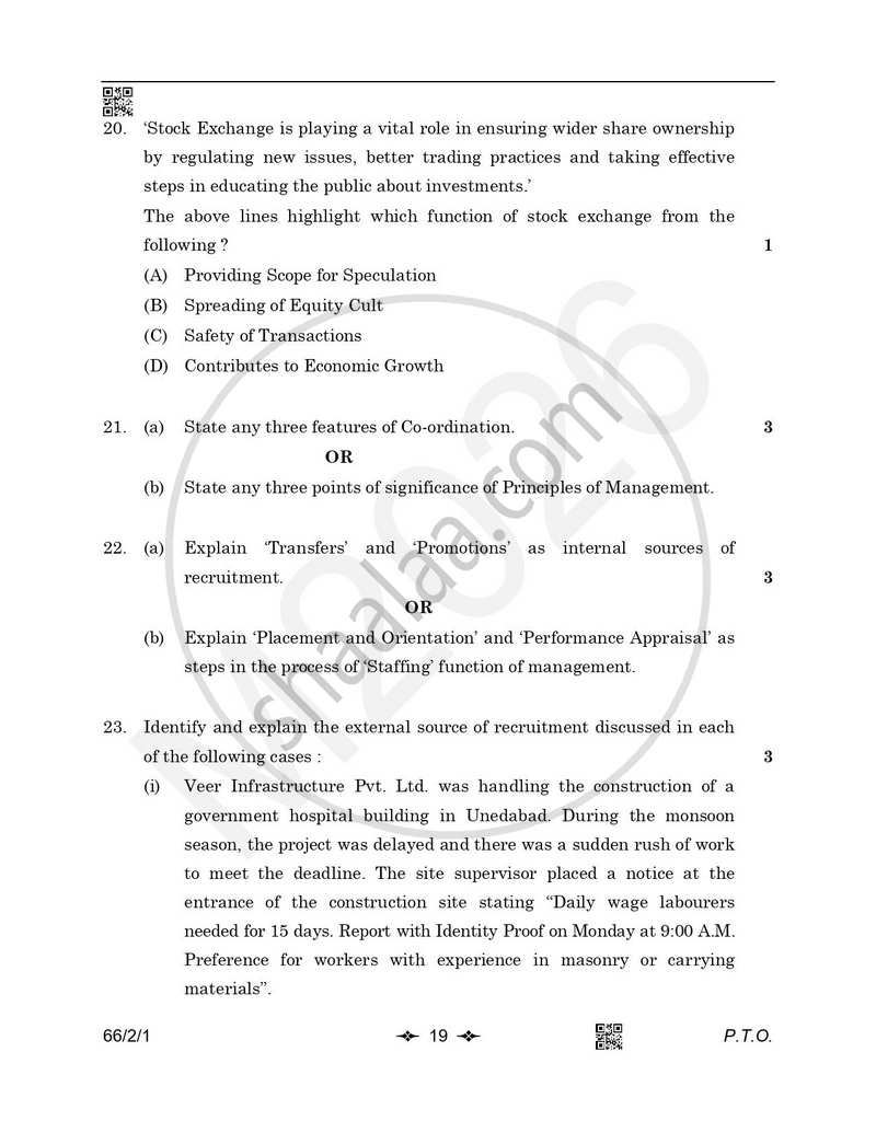 Business Studies 2025-2026 - CBSE 12th - Class 12 - CBSE (Central Board of Secondary Education) question paper with PDF download
