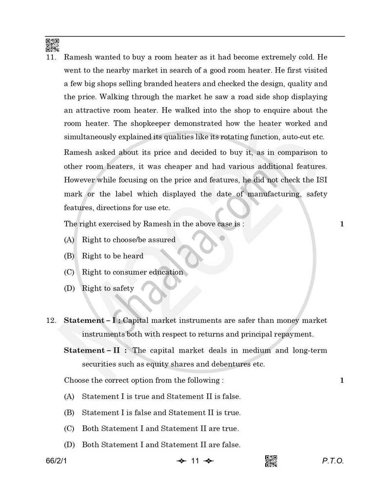 Business Studies 2025-2026 - CBSE 12th - Class 12 - CBSE (Central Board of Secondary Education) question paper with PDF download