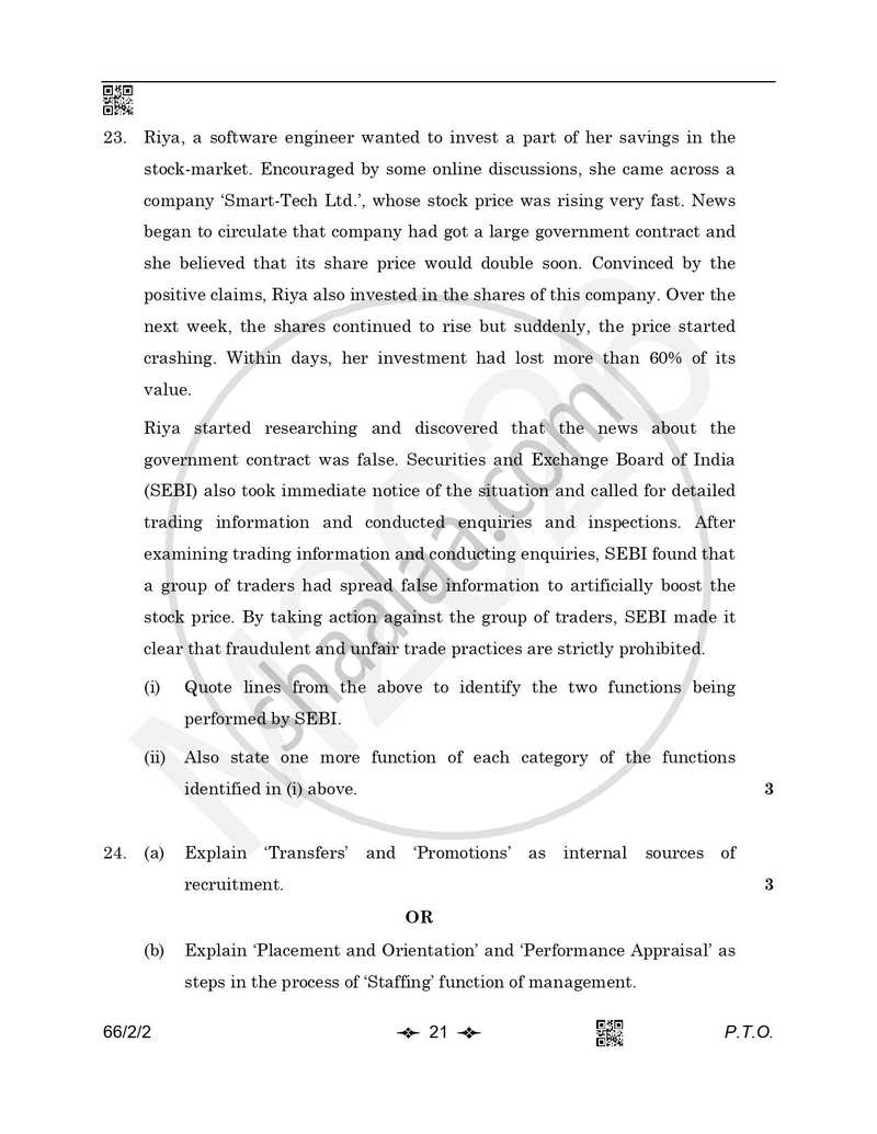 Business Studies 2025-2026 - CBSE 12th - Class 12 - CBSE (Central Board of Secondary Education) question paper with PDF download