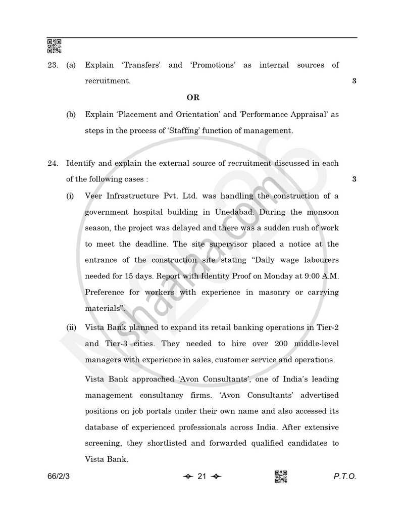Business Studies 2025-2026 - CBSE 12th - Class 12 - CBSE (Central Board of Secondary Education) question paper with PDF download