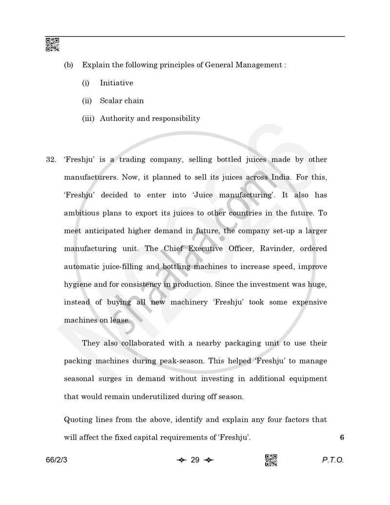 Business Studies 2025-2026 - CBSE 12th - Class 12 - CBSE (Central Board of Secondary Education) question paper with PDF download