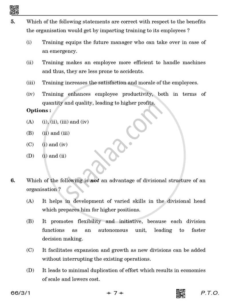 Business Studies 2025-2026 - CBSE 12th - Class 12 - CBSE (Central Board of Secondary Education) question paper with PDF download