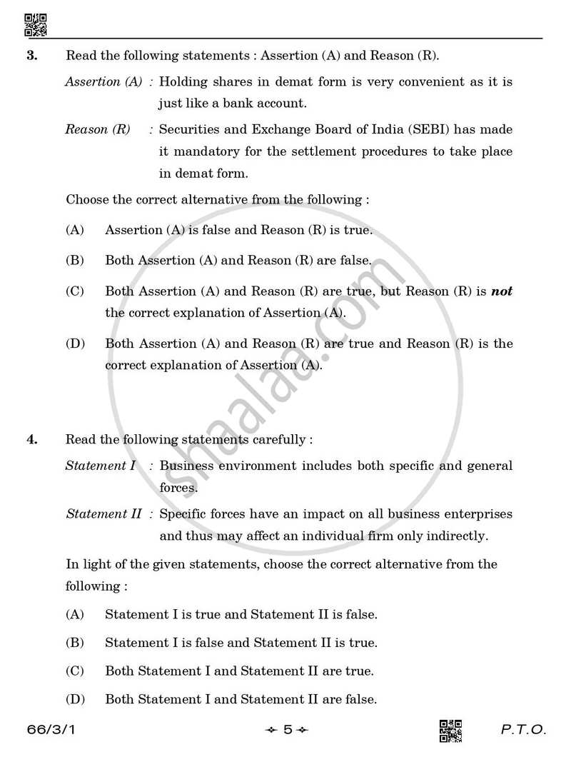 Business Studies 2025-2026 - CBSE 12th - Class 12 - CBSE (Central Board of Secondary Education) question paper with PDF download
