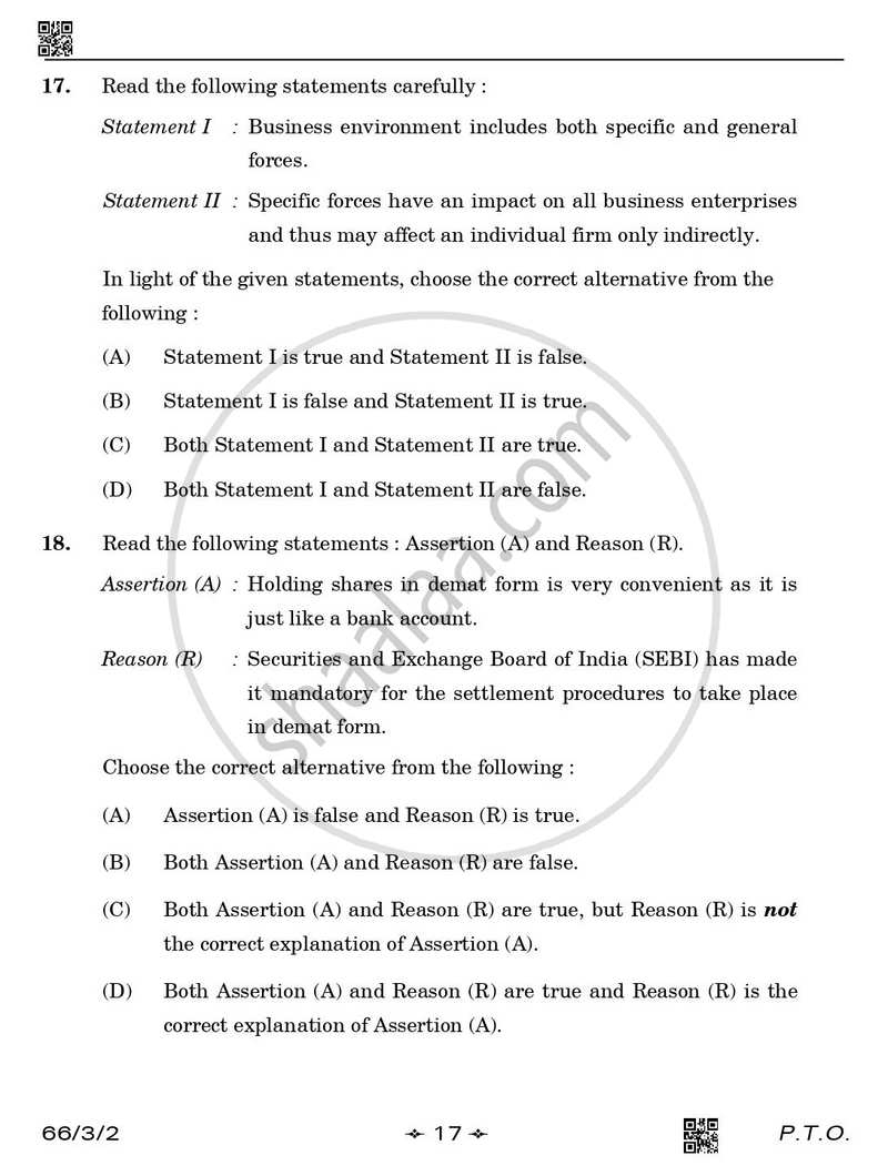 Business Studies 2025-2026 - CBSE 12th - Class 12 - CBSE (Central Board of Secondary Education) question paper with PDF download