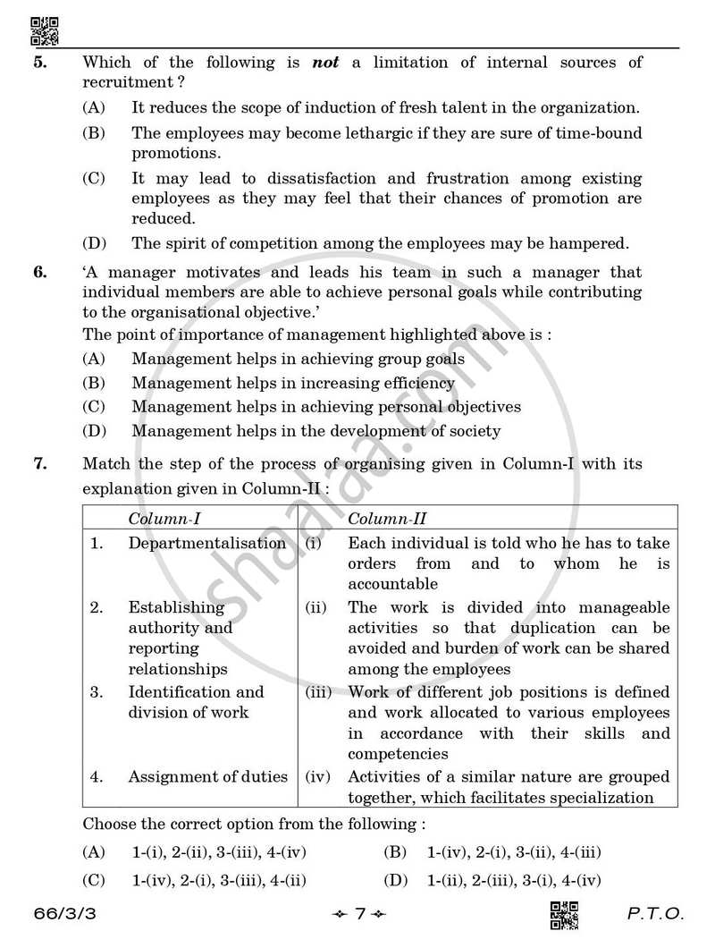 Business Studies 2025-2026 - CBSE 12th - Class 12 - CBSE (Central Board of Secondary Education) question paper with PDF download