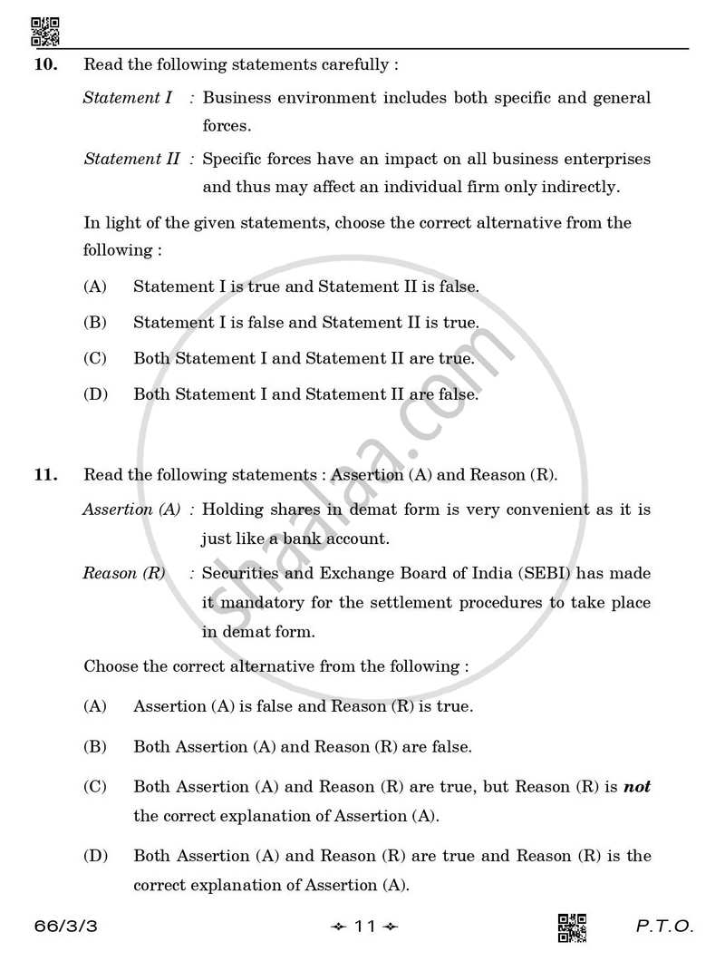 Business Studies 2025-2026 - CBSE 12th - Class 12 - CBSE (Central Board of Secondary Education) question paper with PDF download