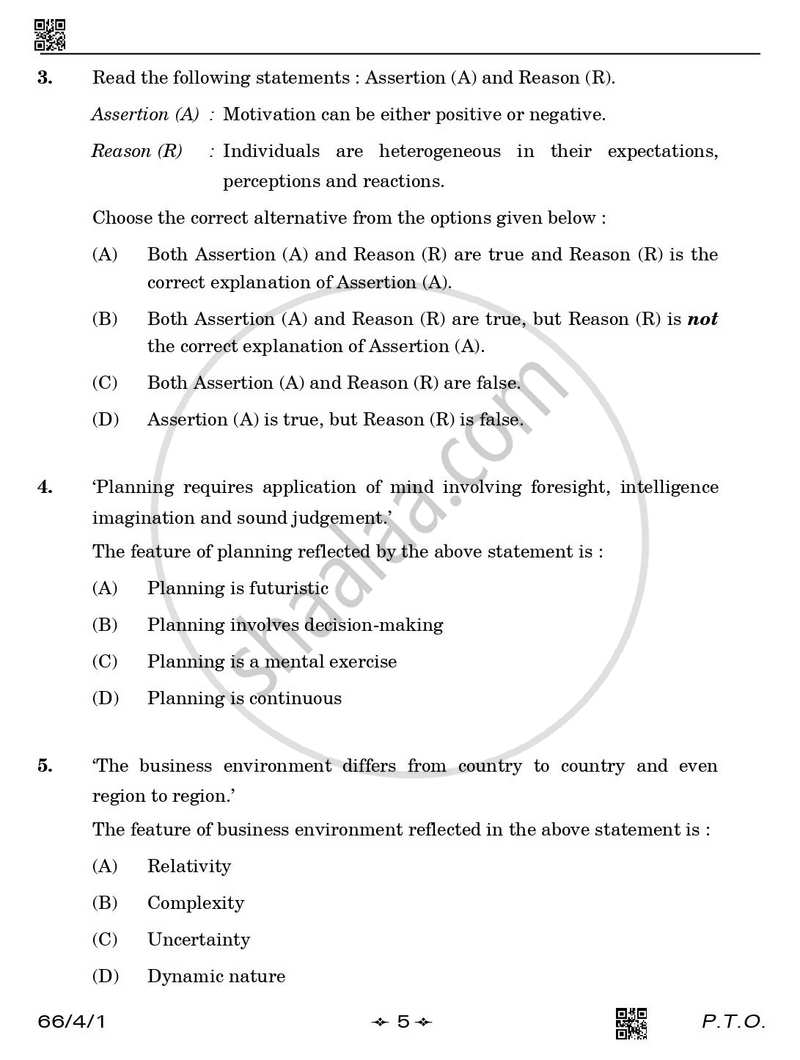 Business Studies 2025-2026 - CBSE 12th - Class 12 - CBSE (Central Board of Secondary Education) question paper with PDF download
