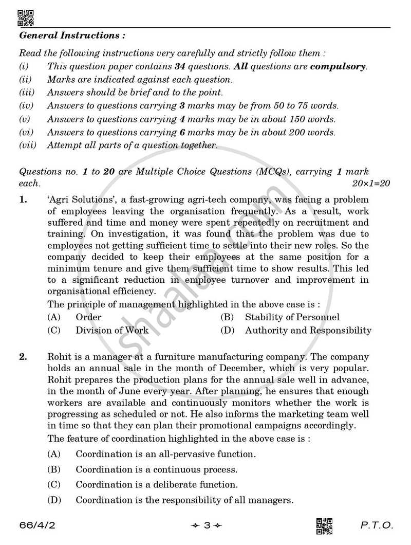 Business Studies 2025-2026 - CBSE 12th - Class 12 - CBSE (Central Board of Secondary Education) question paper with PDF download
