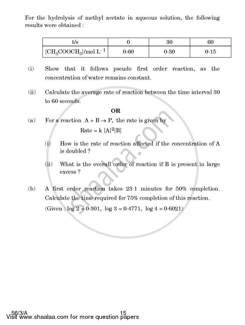 Chemistry 2014-2015 - CBSE 12th - Class 12 - CBSE (Central Board of Secondary Education) question paper with PDF download