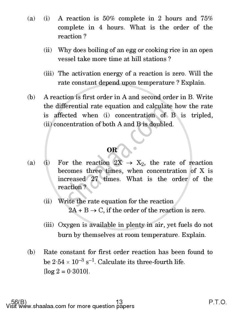 Chemistry 2014-2015 - CBSE 12th - Class 12 - CBSE (Central Board of Secondary Education) question paper with PDF download