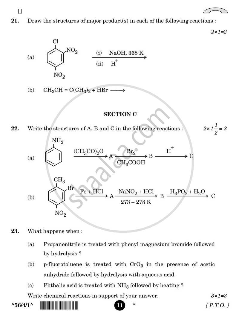 Chemistry 2025-2026 - CBSE 12th - Class 12 - CBSE (Central Board of Secondary Education) question paper with PDF download