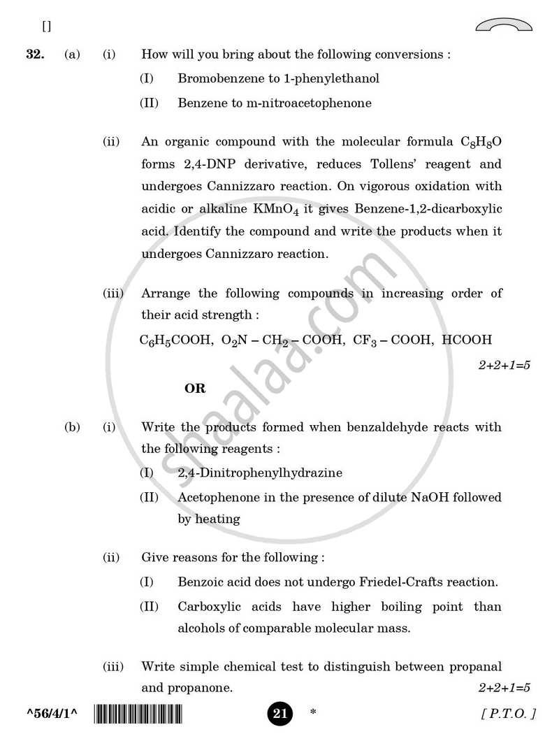 Chemistry 2025-2026 - CBSE 12th - Class 12 - CBSE (Central Board of Secondary Education) question paper with PDF download