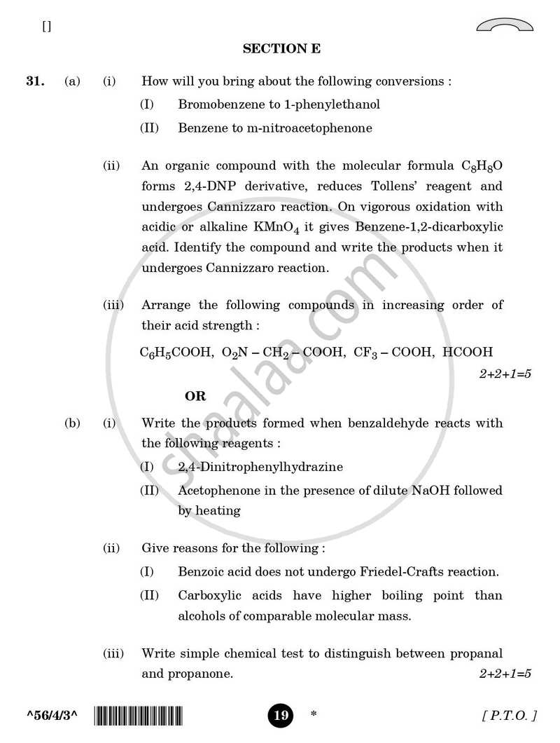Chemistry 2025-2026 - CBSE 12th - Class 12 - CBSE (Central Board of Secondary Education) question paper with PDF download