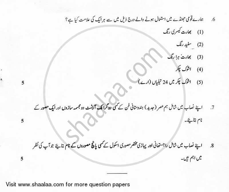 Commercial Art (History of Indian Art) 2012-2013 - CBSE 12th - Class 12 - CBSE (Central Board of Secondary Education) question paper with PDF download