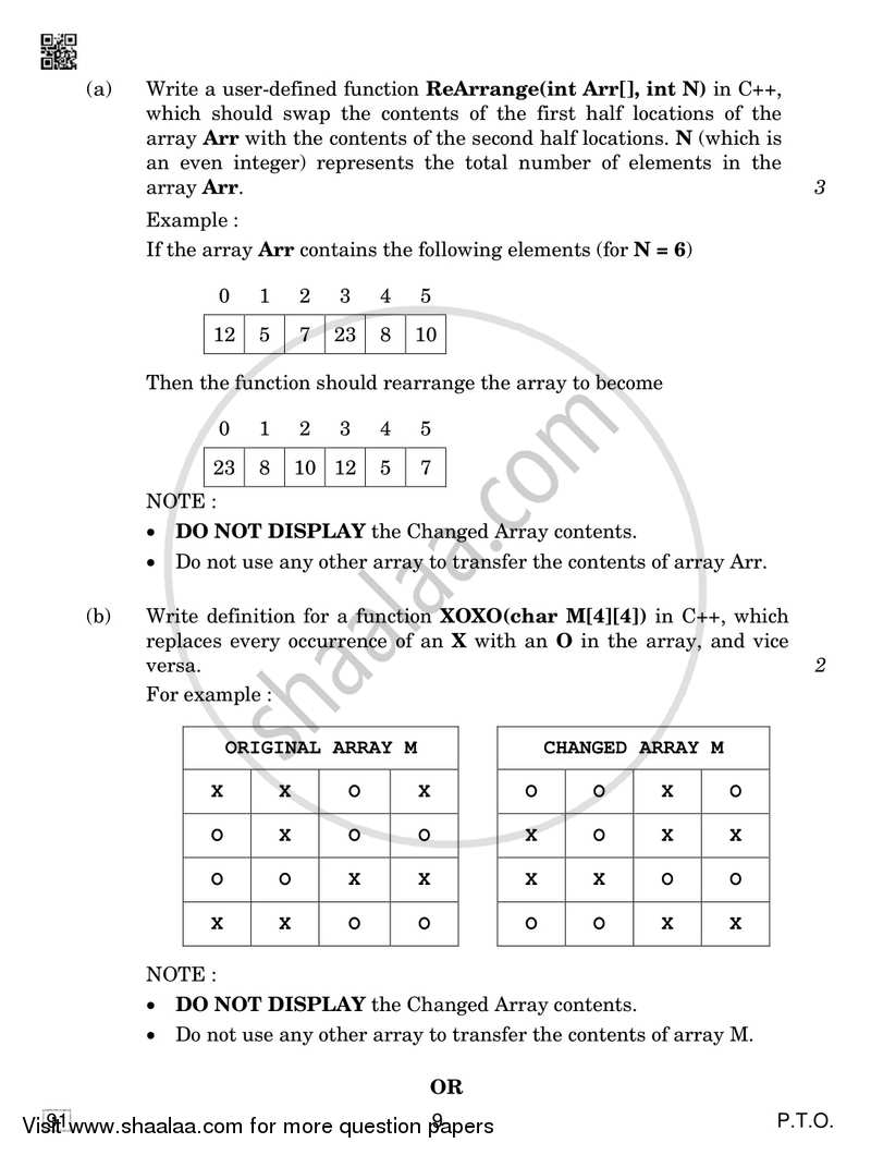 Computer Science (C++) 2018-2019 - CBSE 12th - Class 12 - CBSE (Central Board of Secondary Education) question paper with PDF download