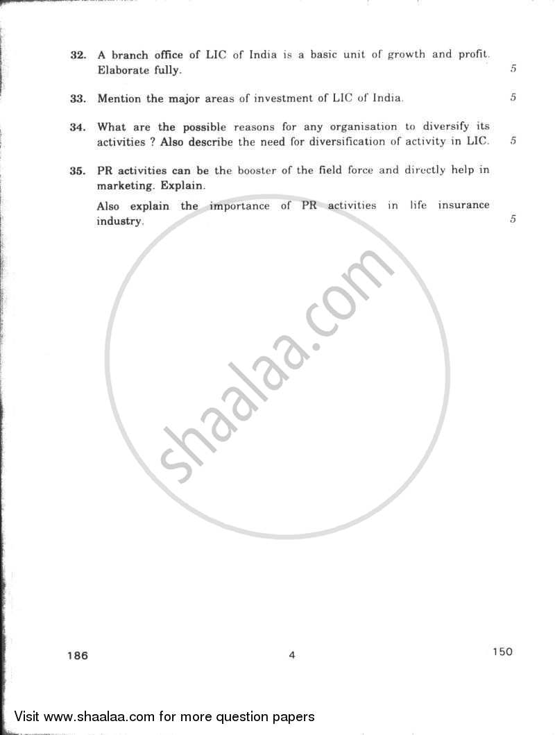 Computers and Life Insurance Administration 2009-2010 - CBSE 12th - Class 12 - CBSE (Central Board of Secondary Education) question paper with PDF download