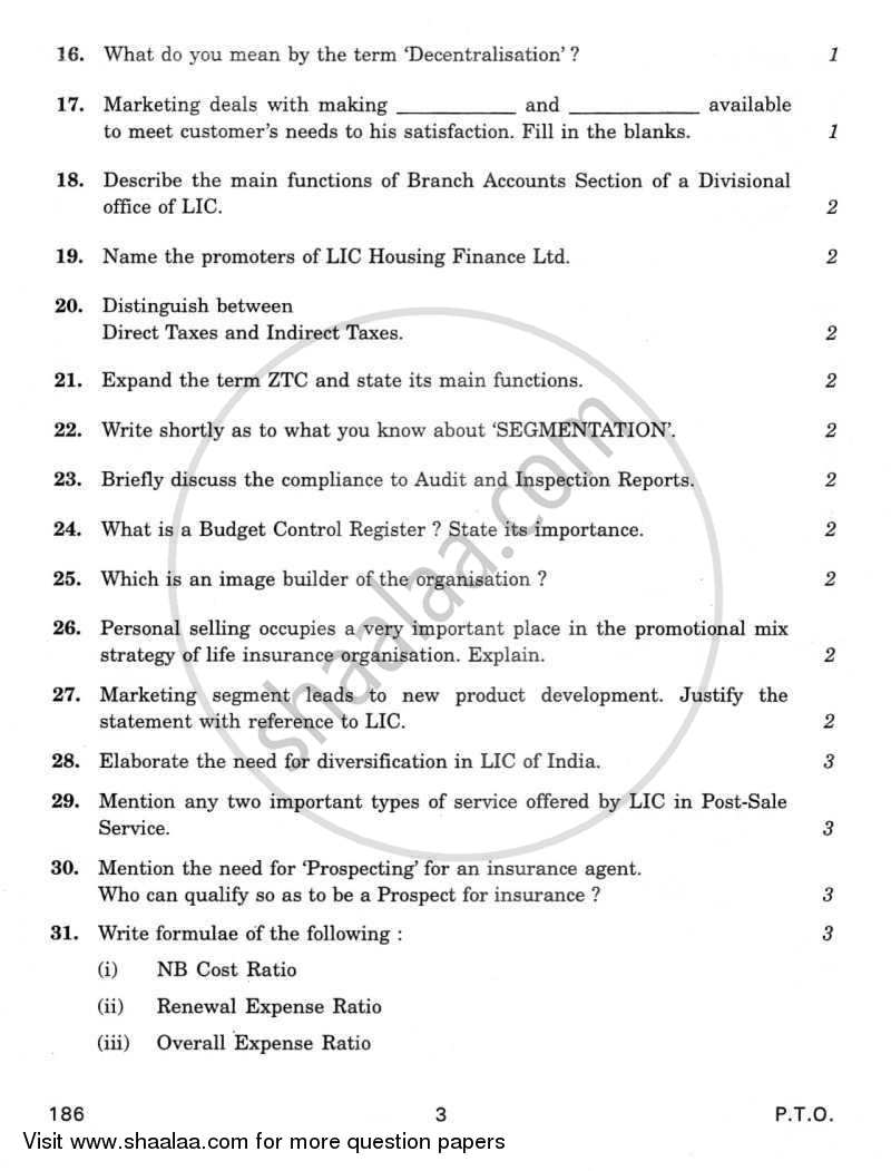 Computers and Life Insurance Administration 2011-2012 - CBSE 12th - Class 12 - CBSE (Central Board of Secondary Education) question paper with PDF download