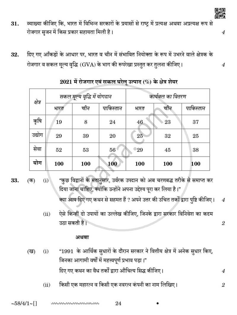 Economics (अर्थशास्त्र) 2025-2026 - CBSE 12th - Class 12 [कक्षा १२] - CBSE (Central Board of Secondary Education) question paper with PDF download
