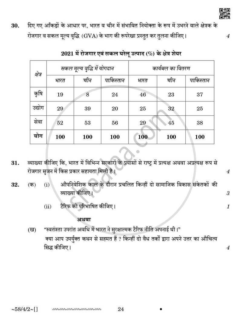 Economics (अर्थशास्त्र) 2025-2026 - CBSE 12th - Class 12 [कक्षा १२] - CBSE (Central Board of Secondary Education) question paper with PDF download