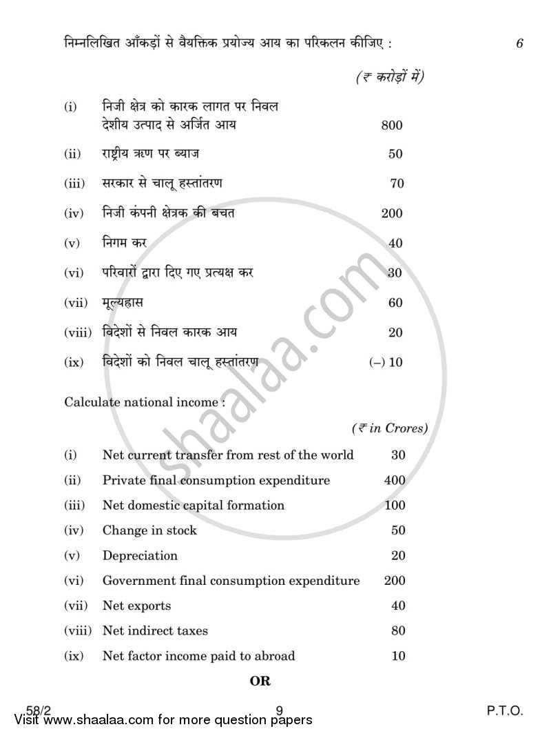 Economics 2013-2014 - CBSE 12th - Class 12 - CBSE (Central Board of Secondary Education) question paper with PDF download