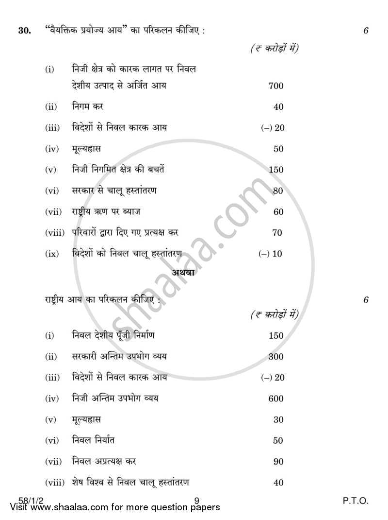 Economics 2013-2014 - CBSE 12th - Class 12 - CBSE (Central Board of Secondary Education) question paper with PDF download