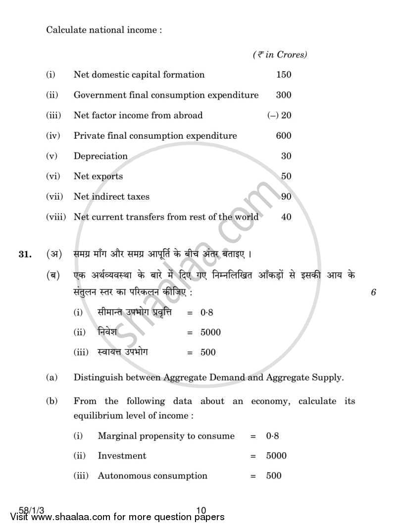 Economics 2013-2014 - CBSE 12th - Class 12 - CBSE (Central Board of Secondary Education) question paper with PDF download