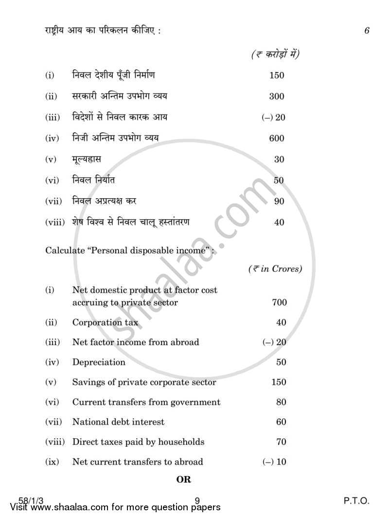 Economics 2013-2014 - CBSE 12th - Class 12 - CBSE (Central Board of Secondary Education) question paper with PDF download