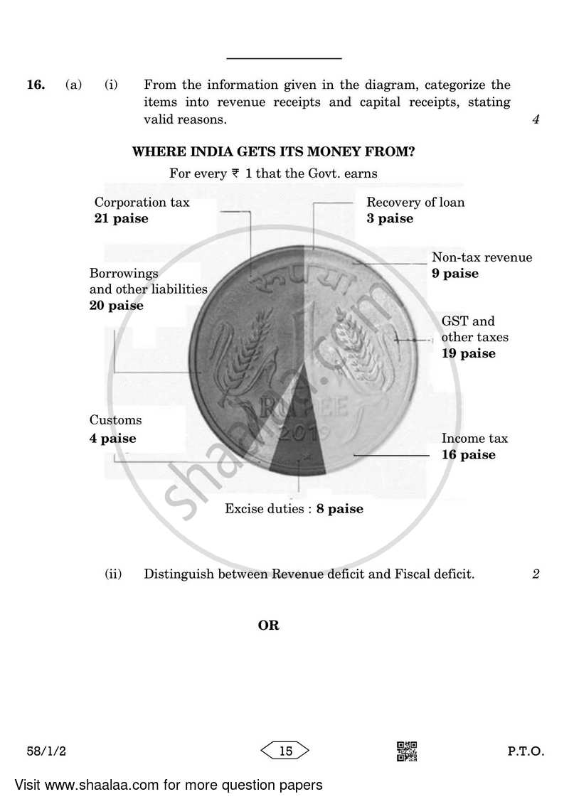 Economics 2022-2023 - CBSE 12th - Class 12 - CBSE (Central Board of Secondary Education) question paper with PDF download