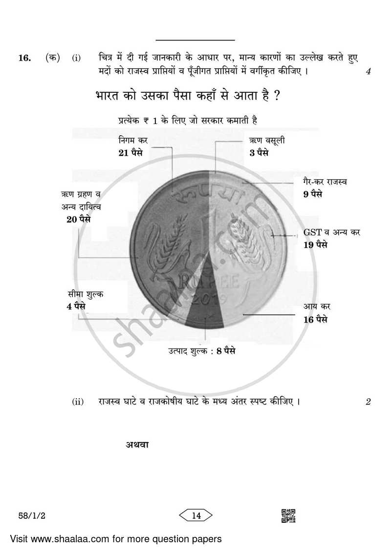 Economics 2022-2023 - CBSE 12th - Class 12 - CBSE (Central Board of Secondary Education) question paper with PDF download