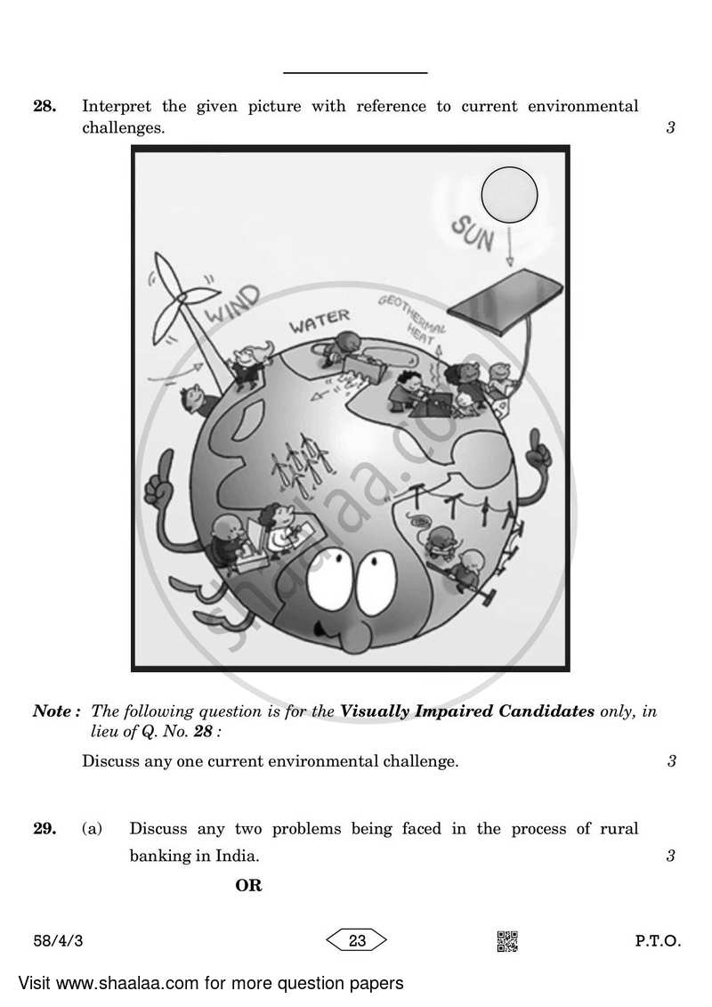 Economics 2022-2023 - CBSE 12th - Class 12 - CBSE (Central Board of Secondary Education) question paper with PDF download