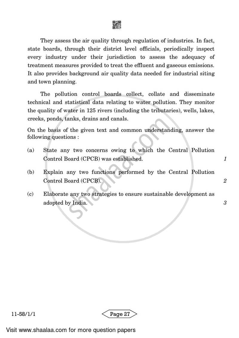 Economics 2023-2024 - CBSE 12th - Class 12 - CBSE (Central Board of Secondary Education) question paper with PDF download