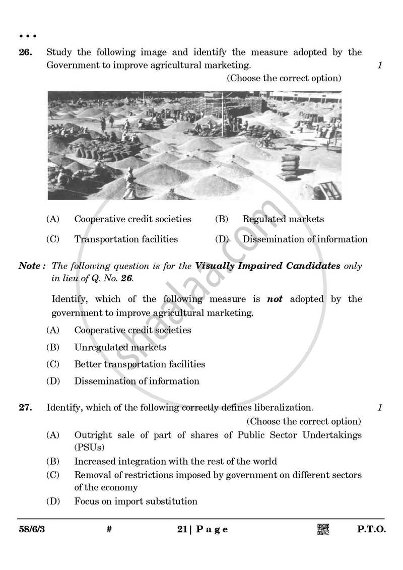 Economics 2024-2025 - CBSE 12th - Class 12 - CBSE (Central Board of Secondary Education) question paper with PDF download