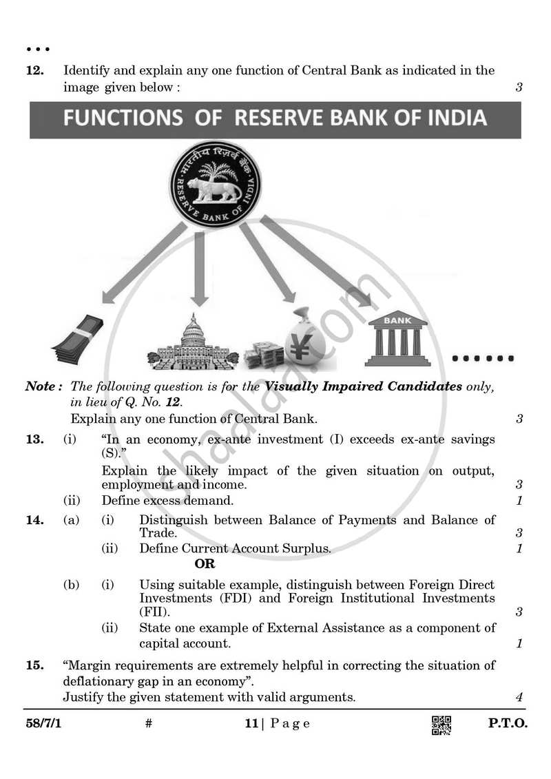 Economics 2024-2025 - CBSE 12th - Class 12 - CBSE (Central Board of Secondary Education) question paper with PDF download