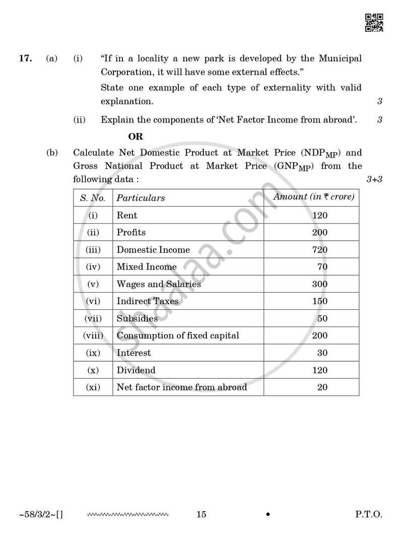 Economics 2025-2026 - CBSE 12th - Class 12 - CBSE (Central Board of Secondary Education) question paper with PDF download